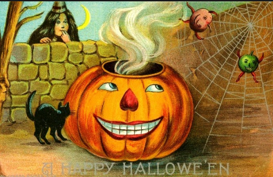 Old halloween postcard